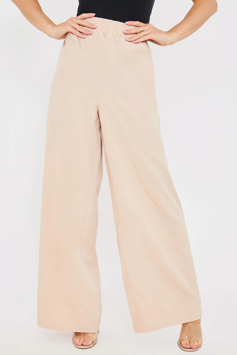 Elasticated Waist Wide Leg Trousers