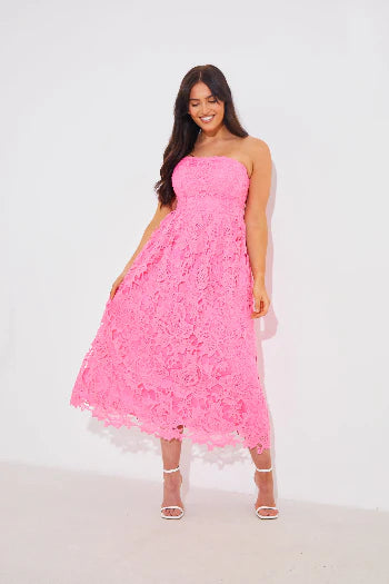 Bandeau Lace Midaxi Dress