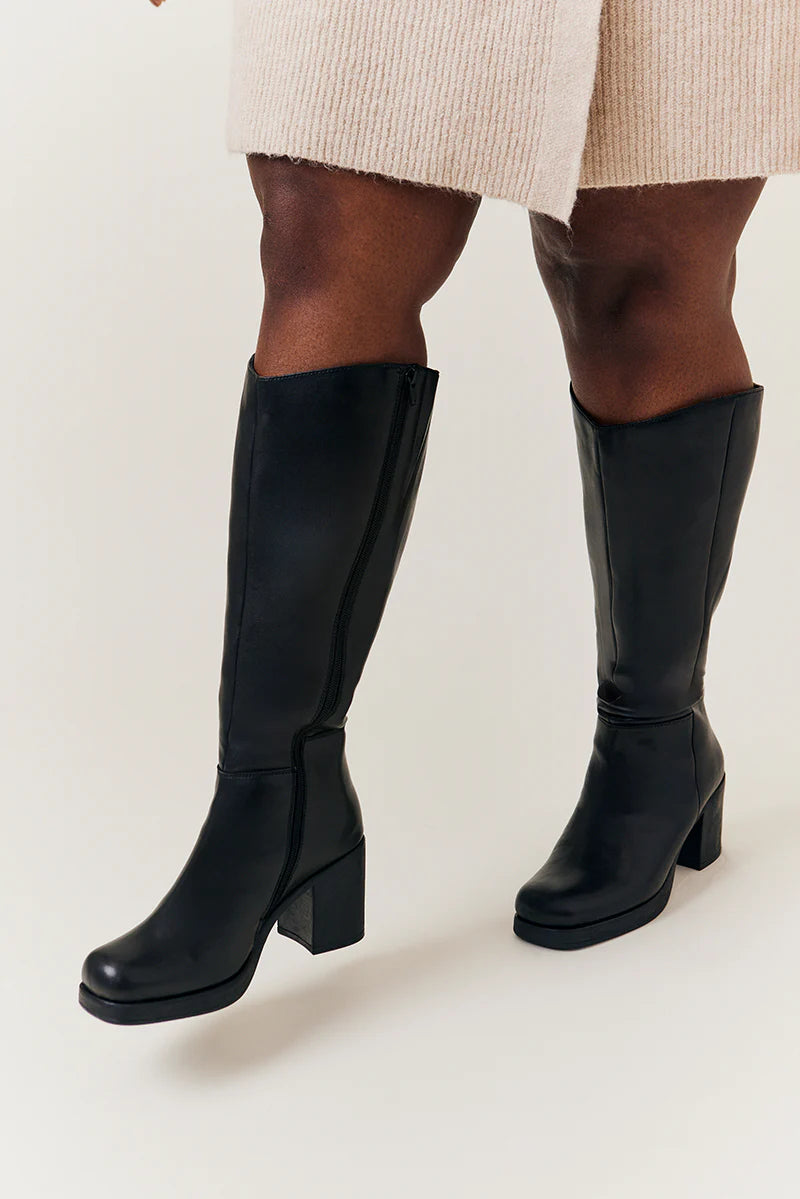Bella Chunky Heeled High Leg Boot
