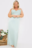 Satin Cowl Neck Maxi Dress
