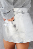 Metallic Mini Skirt