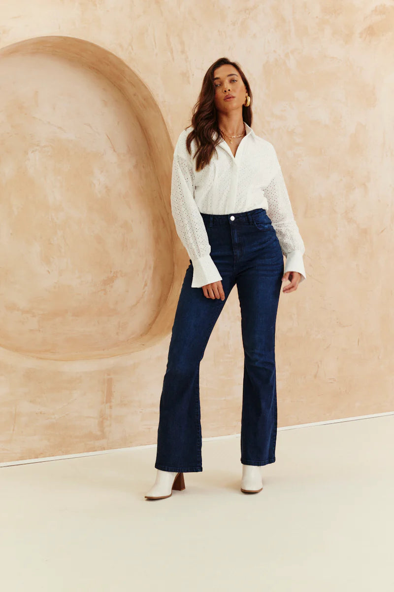 Broderie Shirt Bodysuit