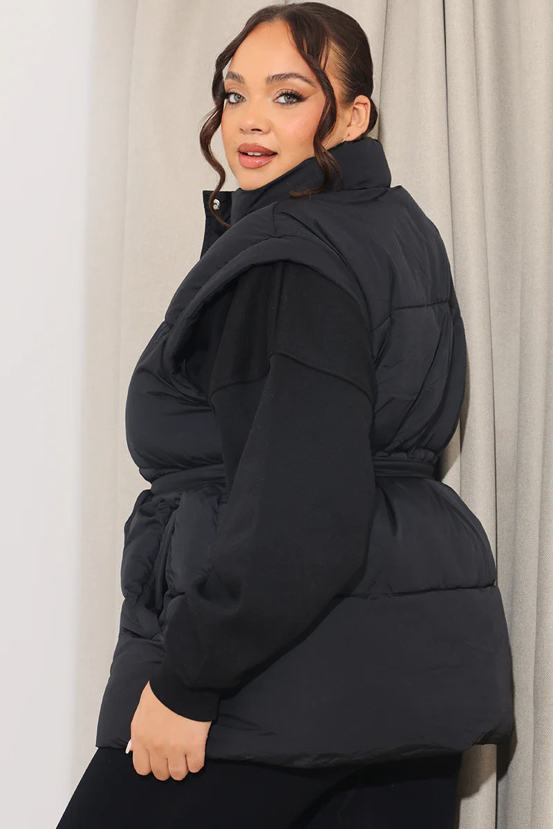 Belted Puffer Gilet