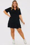 Short Sleeve Wrap Swing Dress