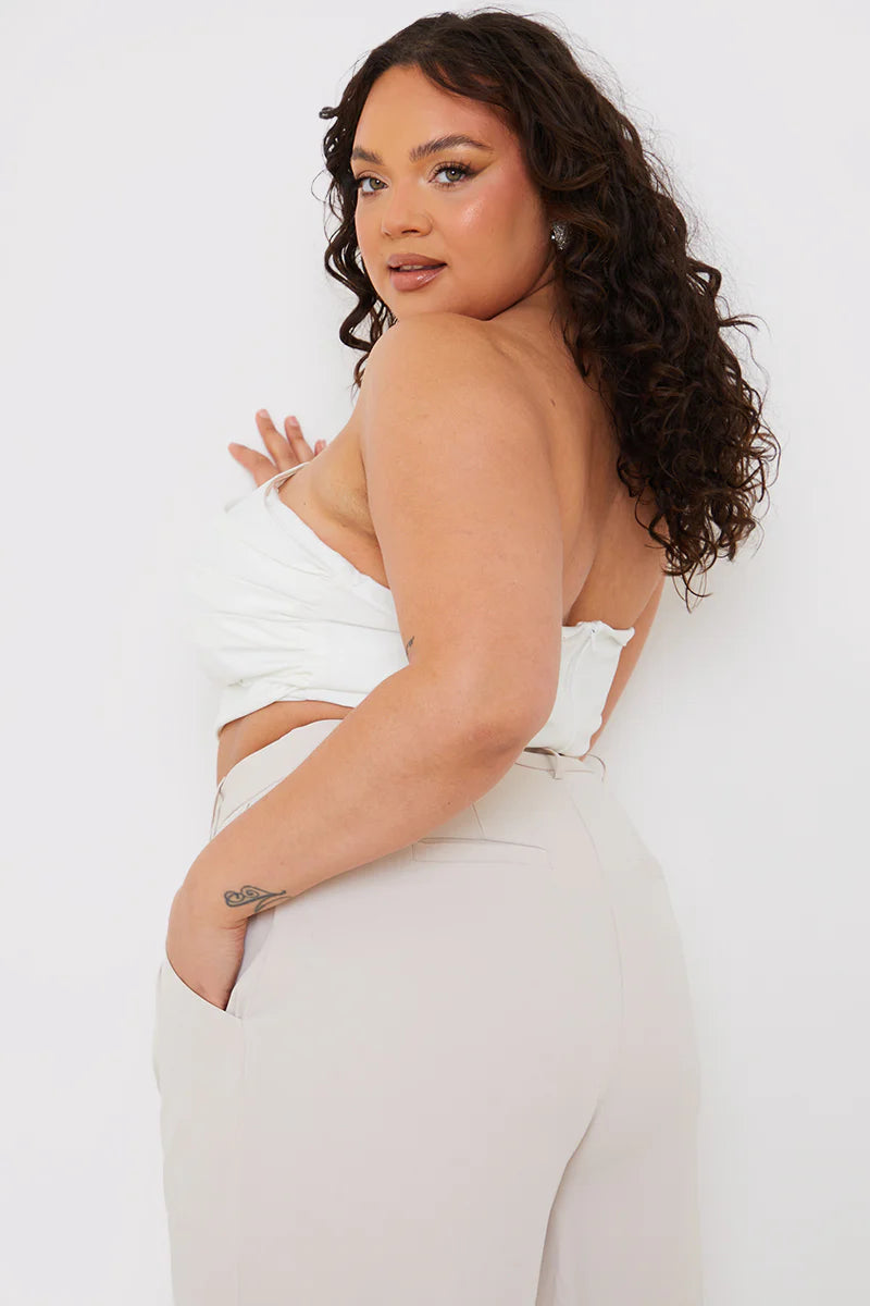 Ruched Bandeau Corset Top