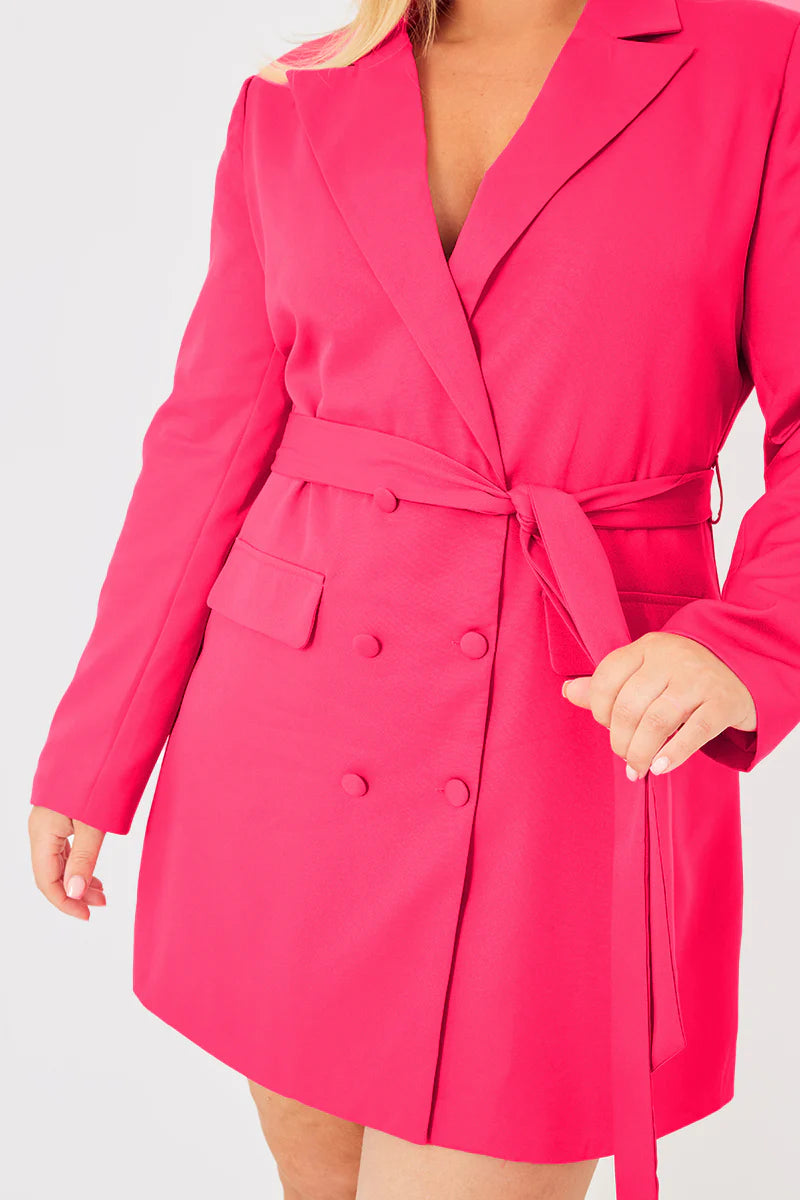 Tie Waist Blazer Dress