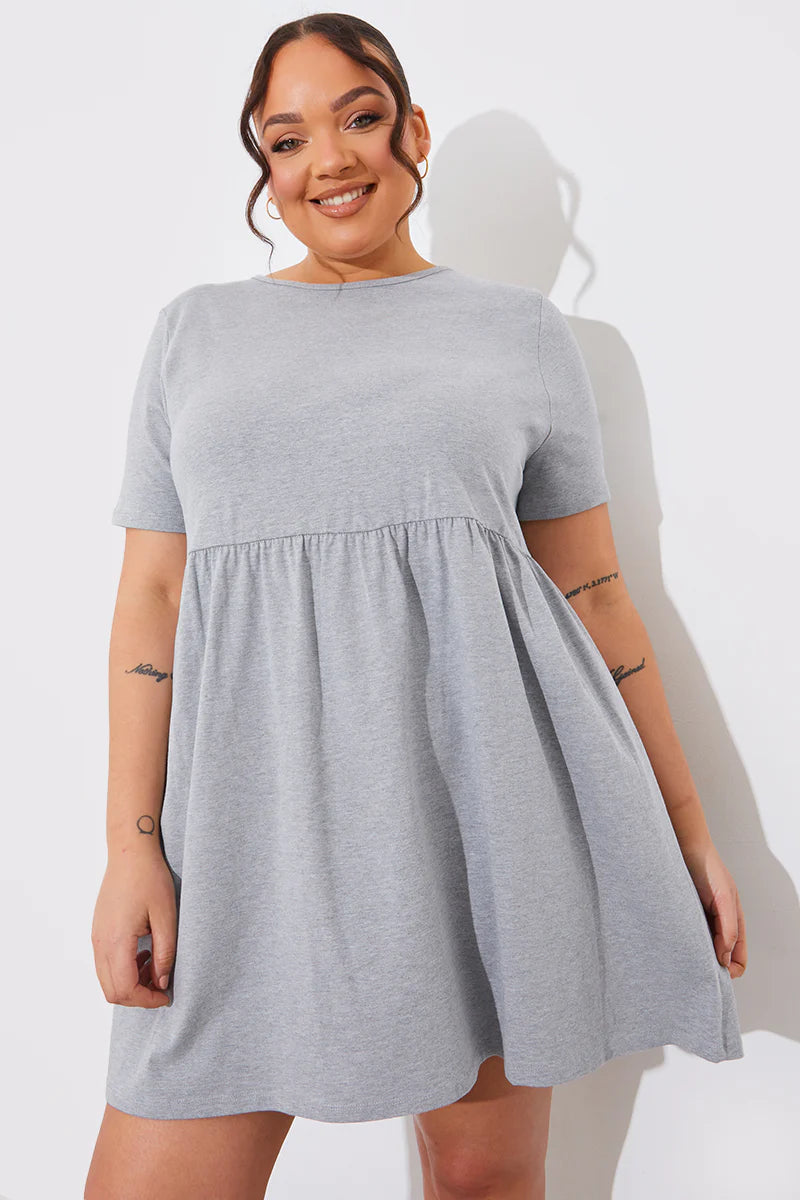 Short Sleeve Mini Smock Dress