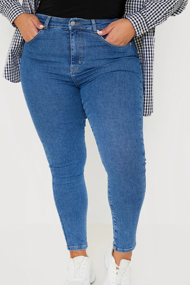 High Waisted Stretch Skinny Jeans