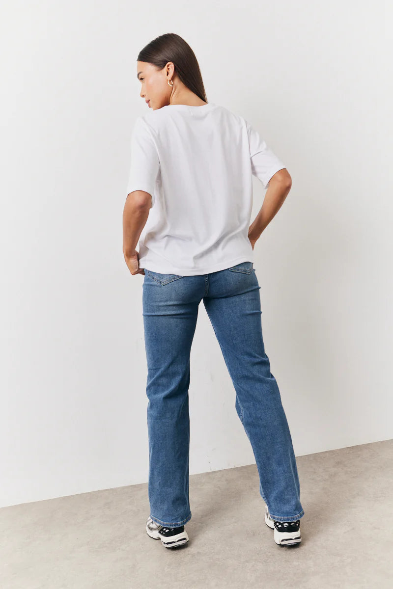 Black and White 2 Pack Slouchy V-Neck T-Shirt