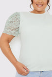 Crochet Sleeve T-Shirt