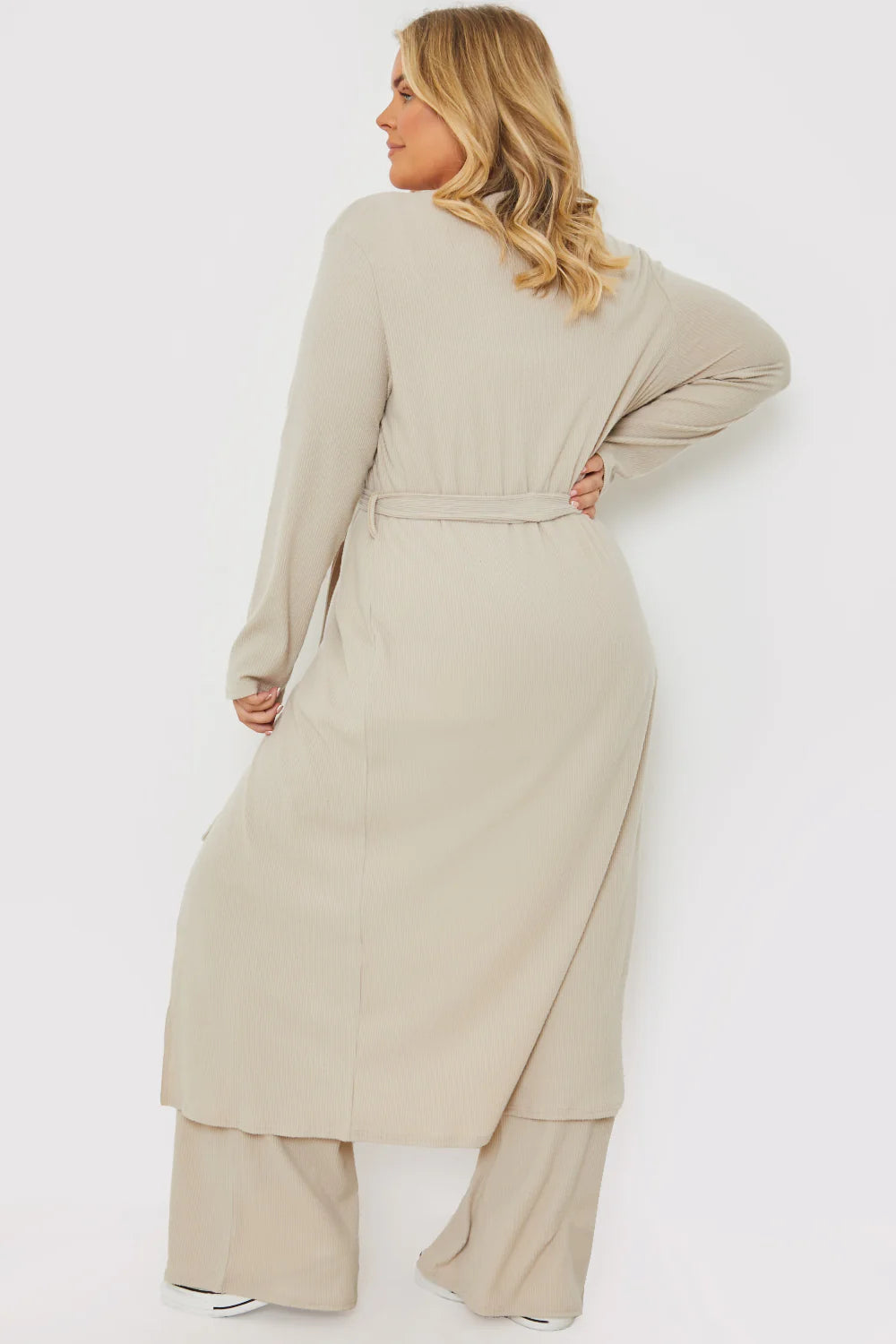 Longline Brushed Rib Cardigan