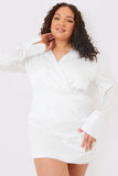 Collar Button Mini Dress