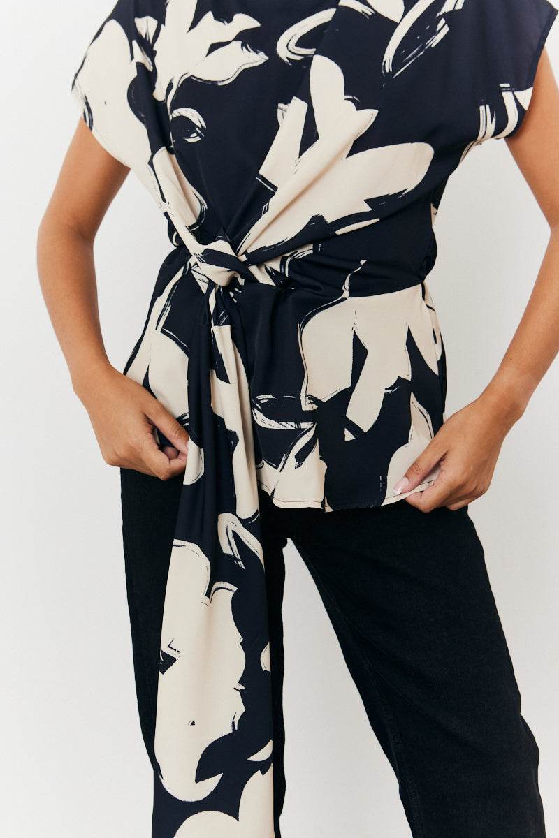Abstract Drape Top