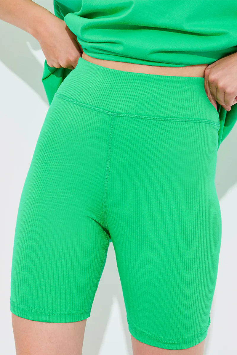 Ribbed High Waisted Cycling Shorts