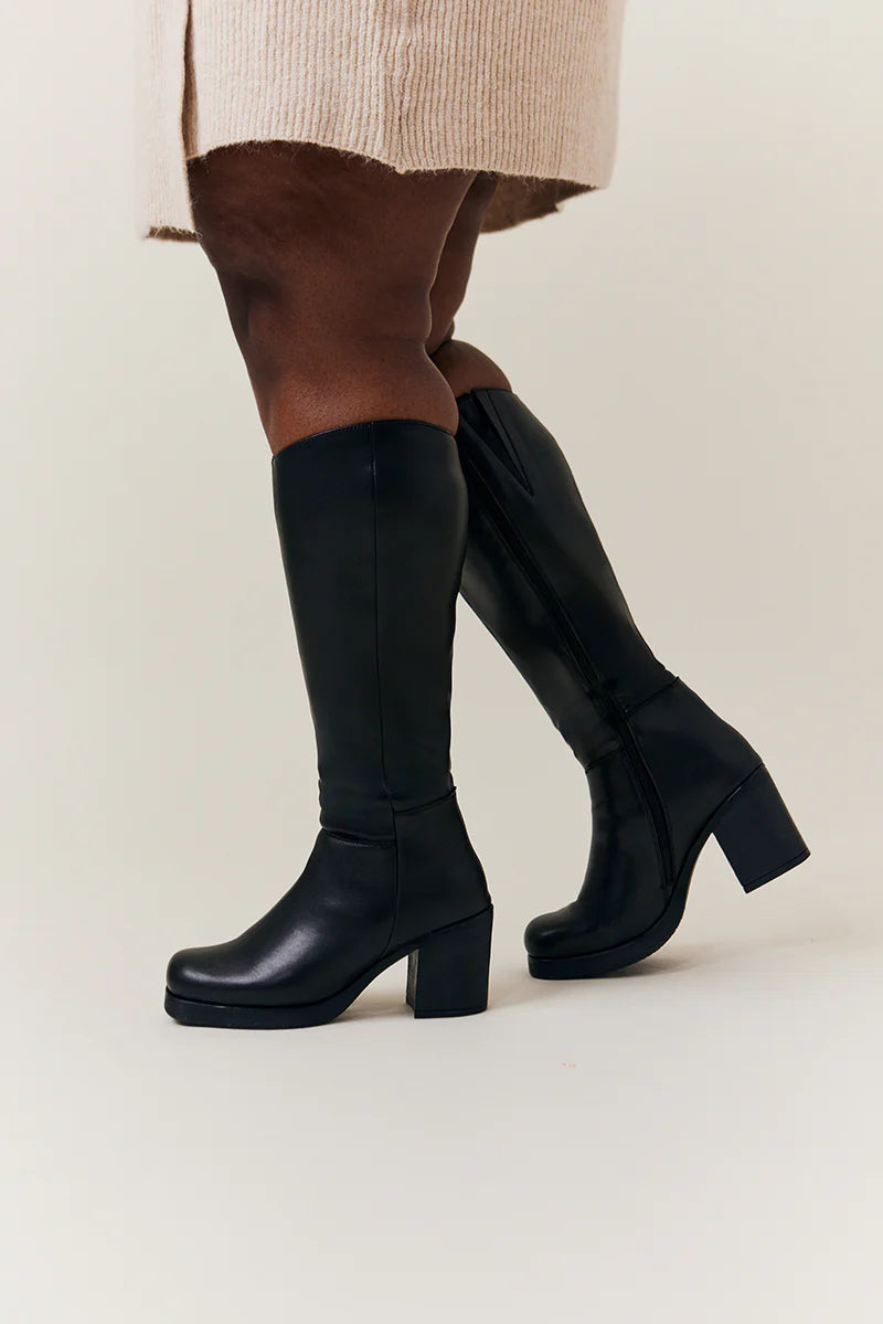 Bella Chunky Heeled High Leg Boot