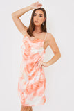 Tie Dye Cowl Neck Midi Dress
