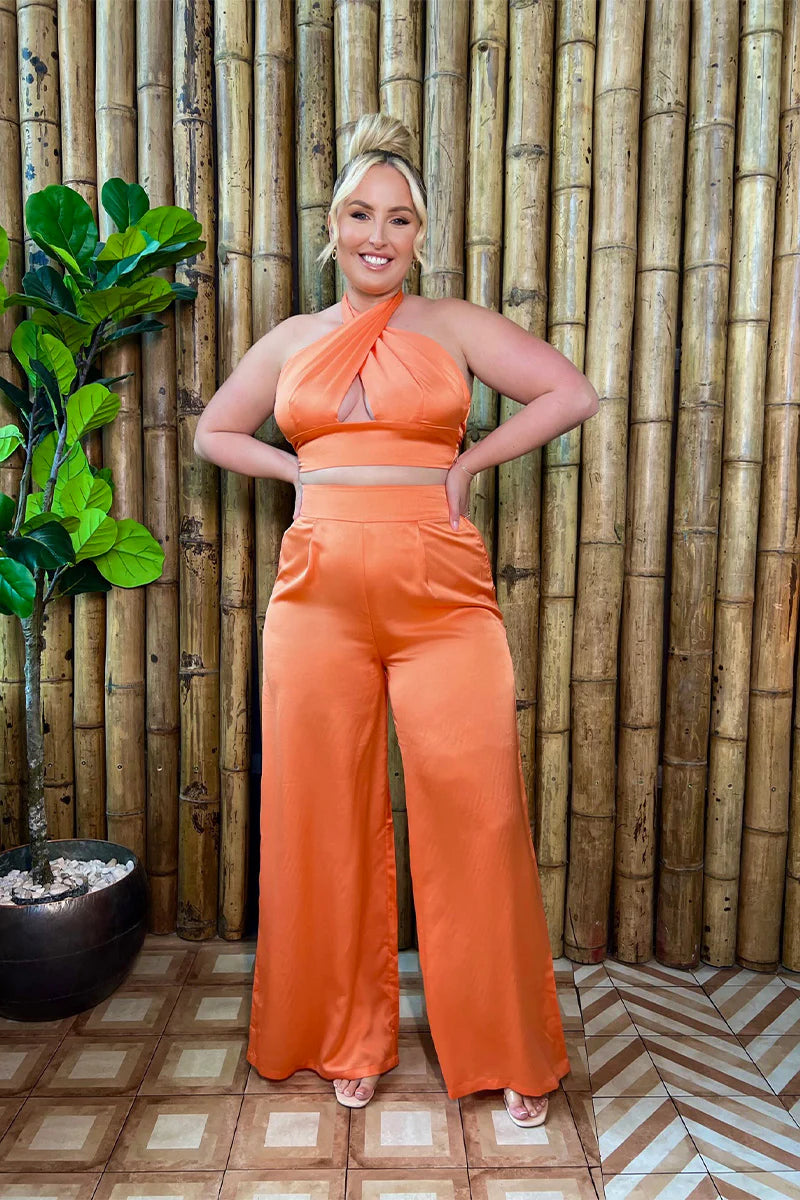 High Waisted Wide Leg Trouser