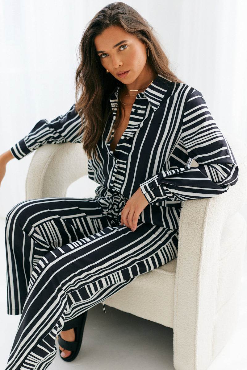 Abstract Stripe Co-Ord Shirt