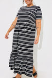 Stripe Smock Midaxi Dress