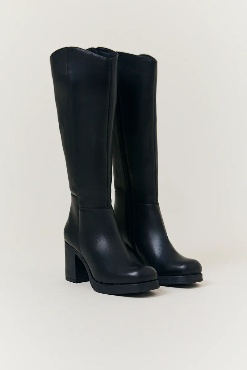 Bella Chunky Heeled High Leg Boot