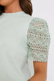 Crochet Sleeve T-Shirt