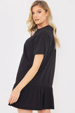 Peplum Hem Dropped Shoulder T-Shirt Dress
