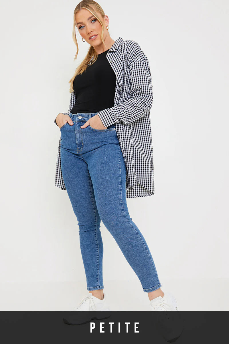 High Waisted Stretch Skinny Jeans