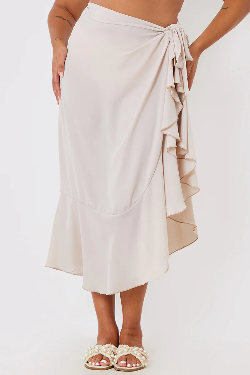 Chiffon Frill Detail Wrap Sarong