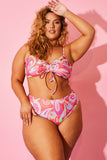 Abstract Print Bikini Top