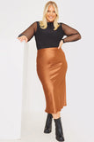 Satin Slip Midaxi Skirt
