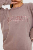 Salt Lake City' Acid Wash Slogan Sweater