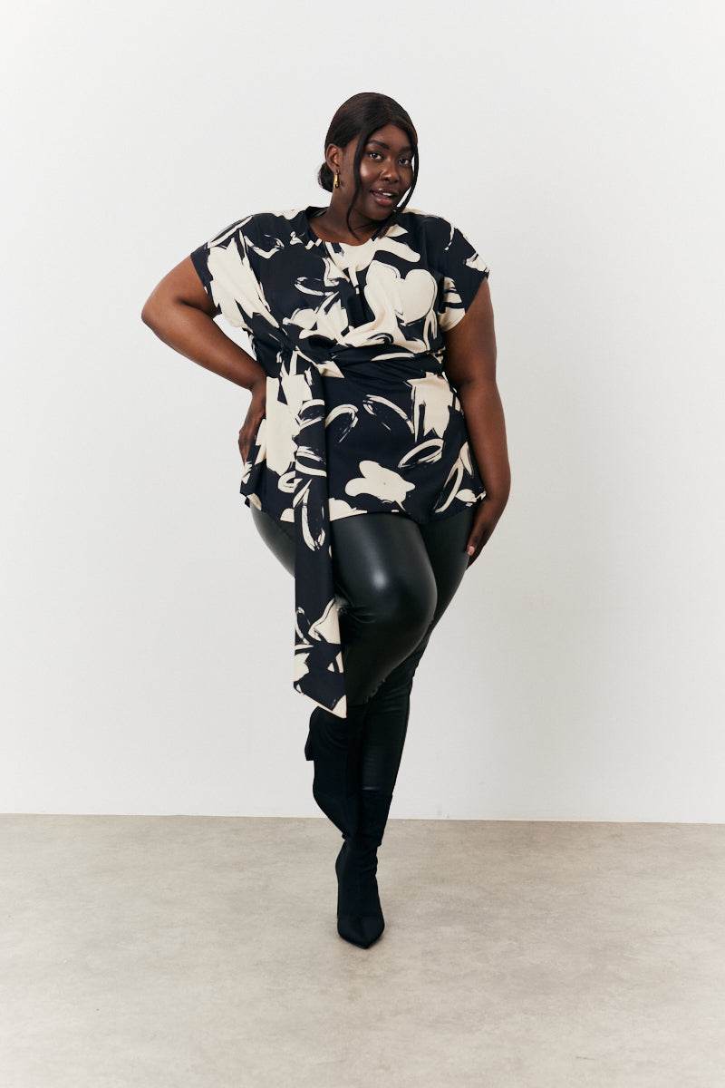 Abstract Drape Top