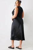 Satin Midi Skirt