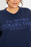 V-Neck Embroidered Sport Collective Jersey Sweater