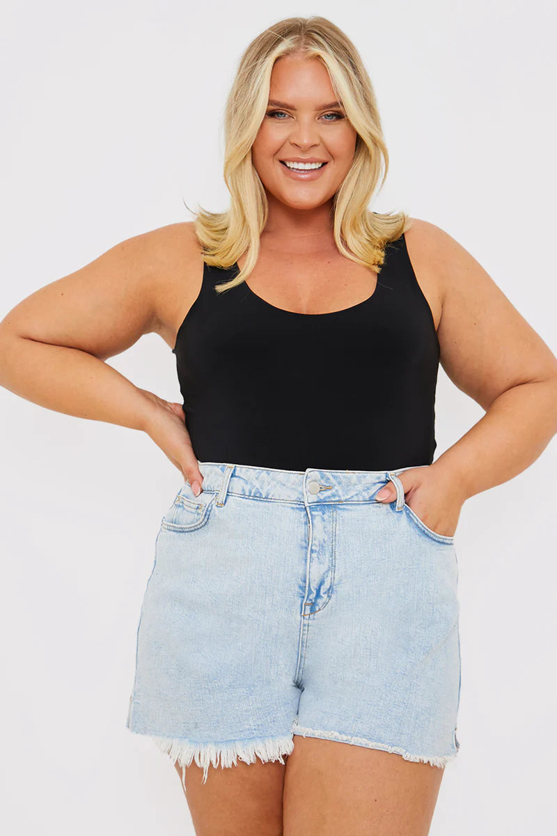 Slinky Scoop Neck Bodysuit