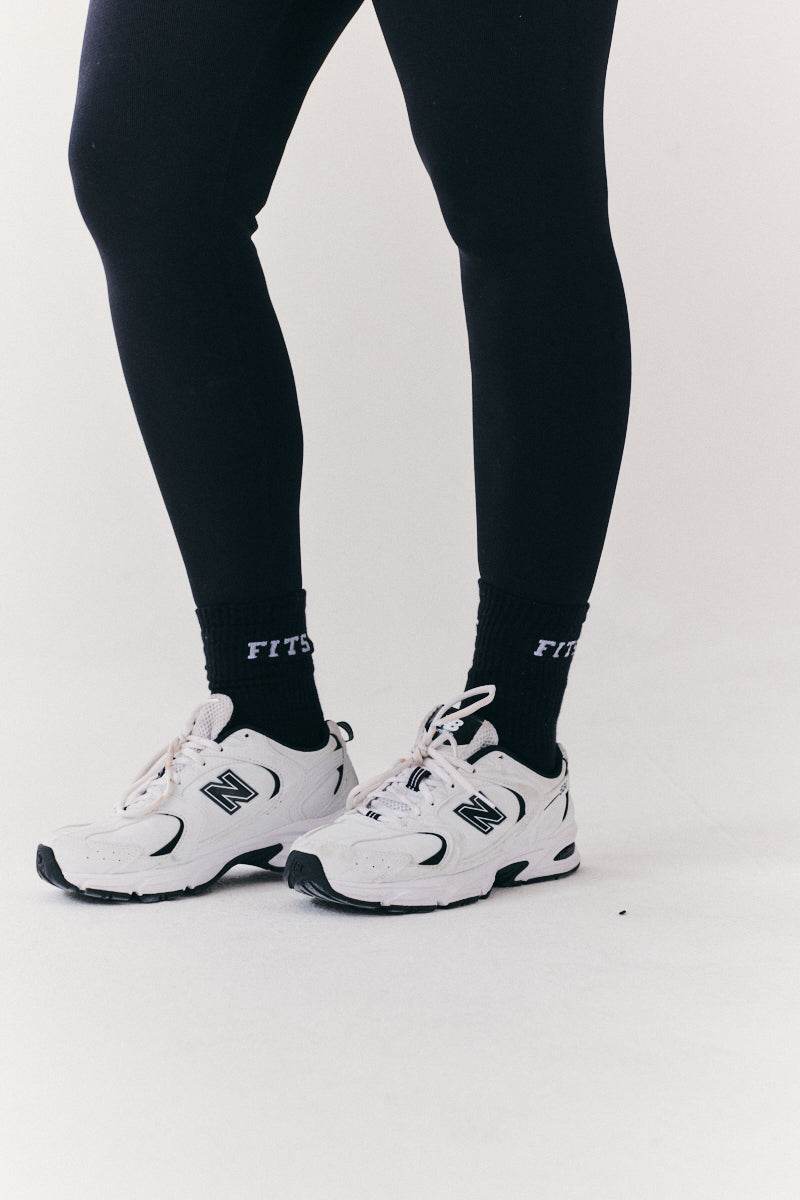 3 Pack Ribbed Crew Fits Slogan Socks