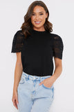 Crochet Sleeve T-Shirt