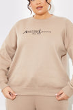 Embroidered Athletic League Crew Neck Jersey Sweater