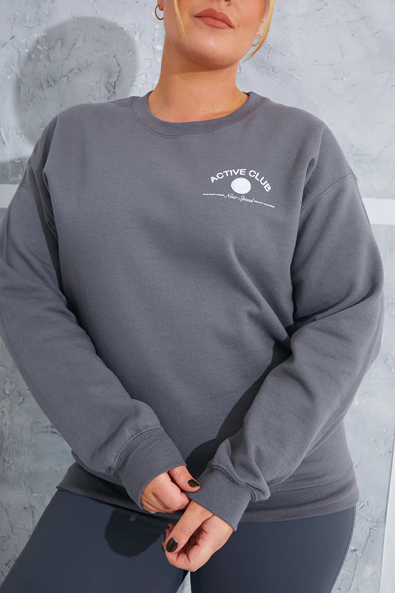 Active Graphic Oversized Sweat