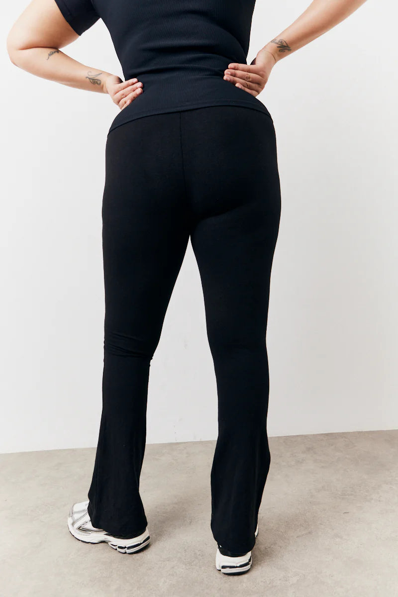 Black 2 Pack Jersey Kickflare and Legging