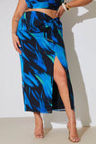 Abstract Print Maxi Co-Ord Skirt