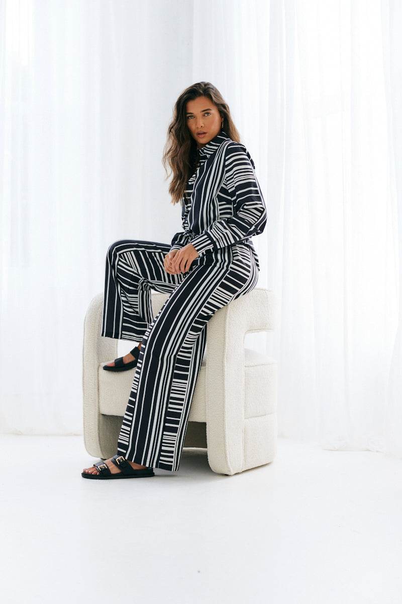 Abstract Stripe Co-Ord Shirt