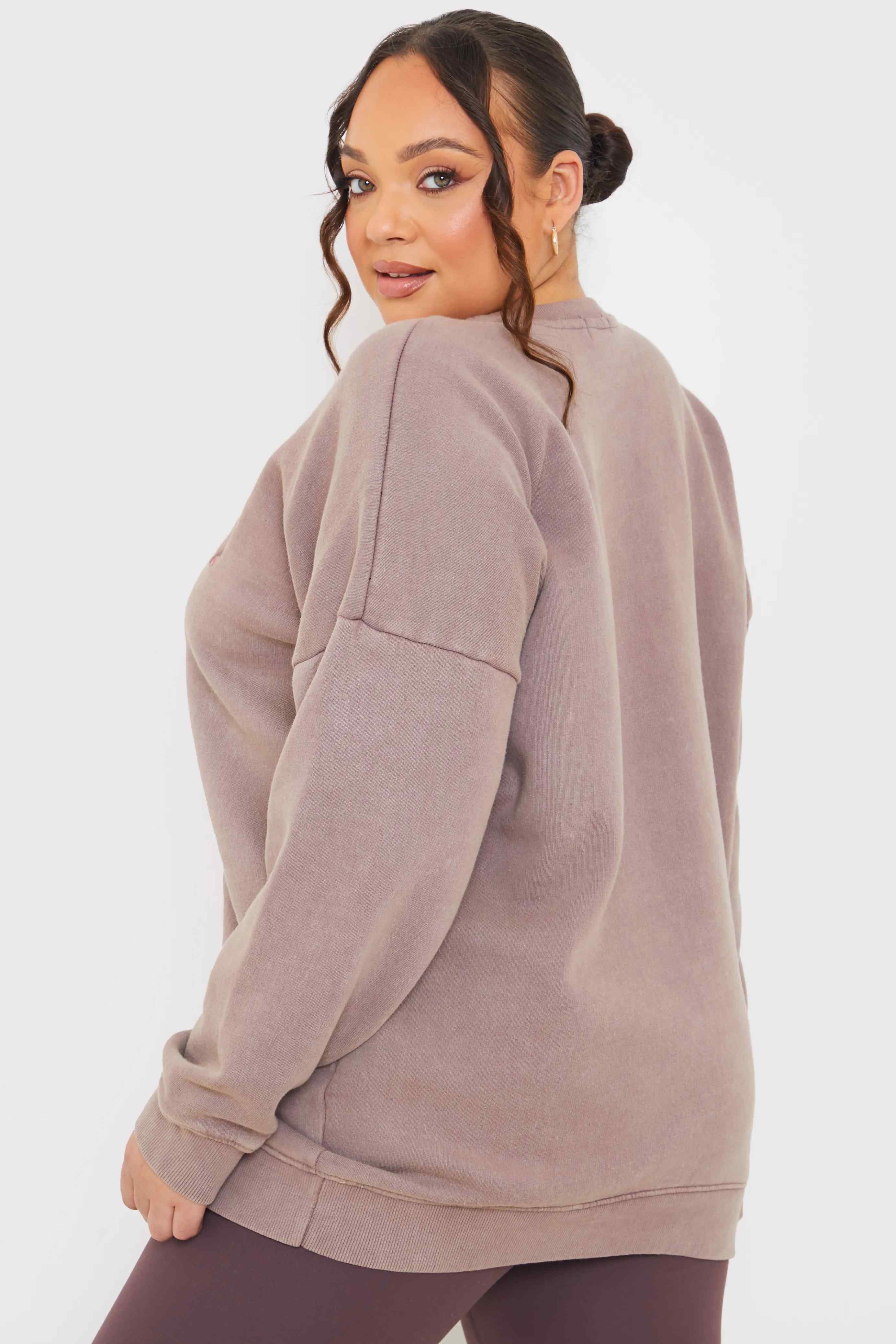 Salt Lake City' Acid Wash Slogan Sweater