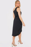 Asymmetric Cowl Neck Dress