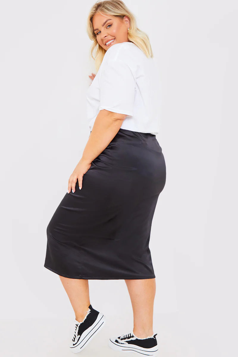 Satin Midi Skirt