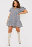Puff Sleeve Tiered Smock Dress