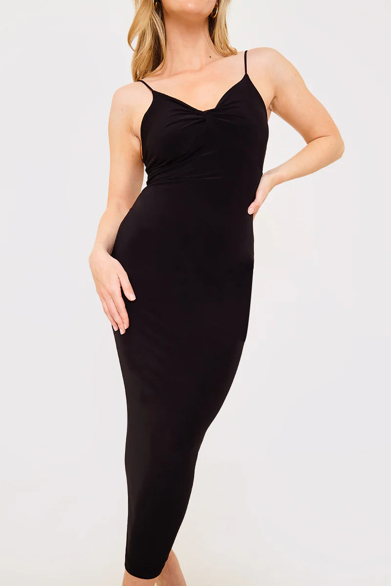 Twist Bust Midi Dress