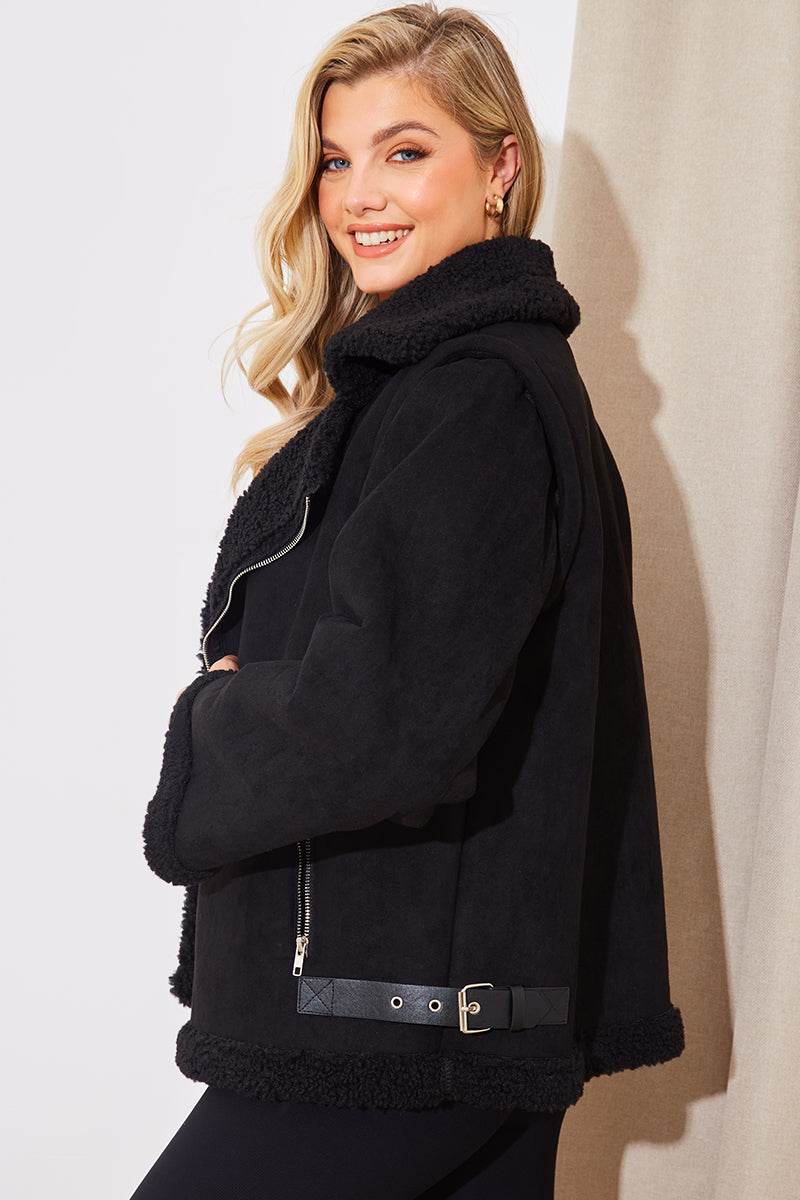 2 In 1 Aviator Coat Gilet