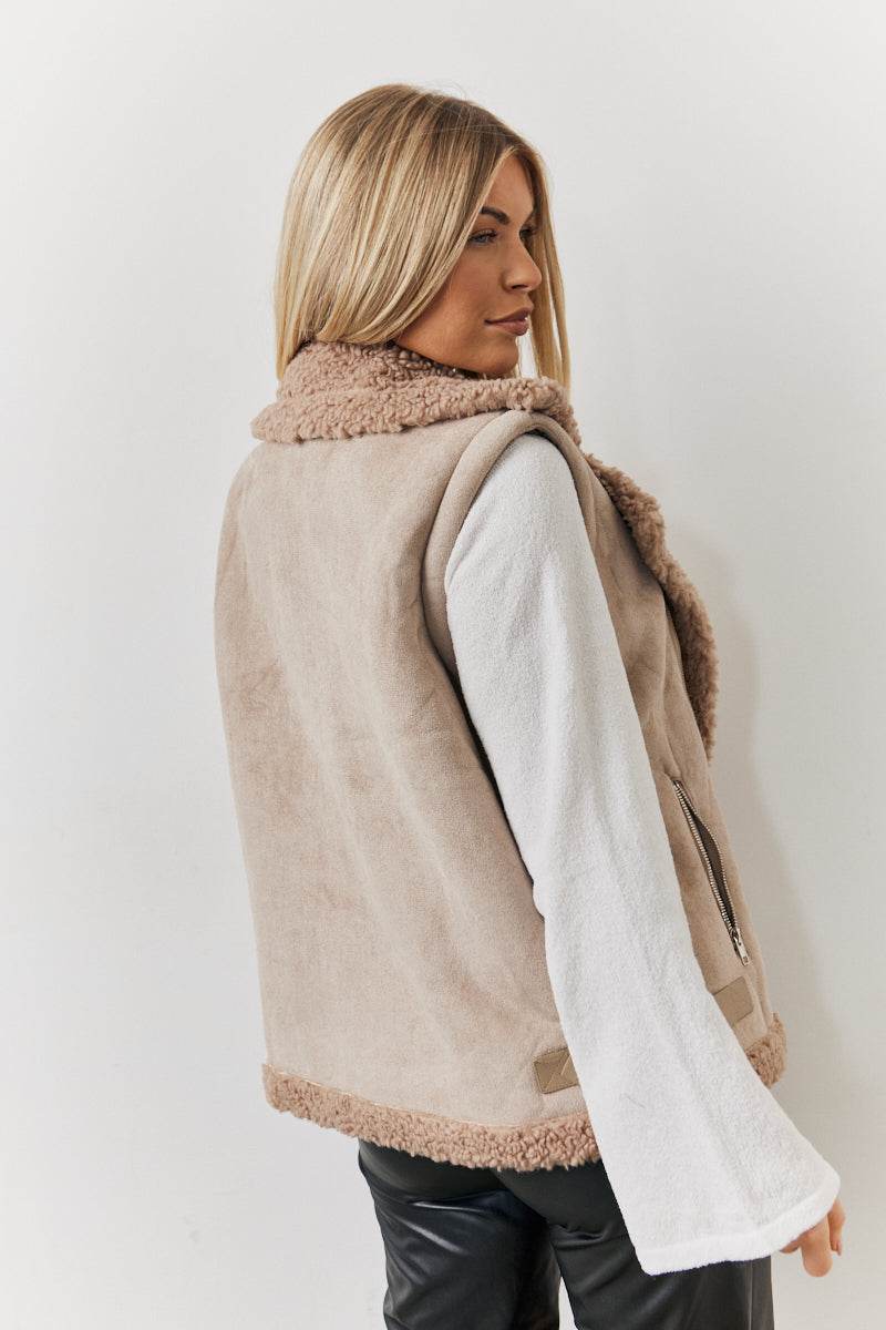 2 In 1 Aviator Coat Gilet