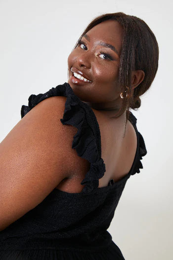 Frill Shoulder Crinkle Jumpsuit